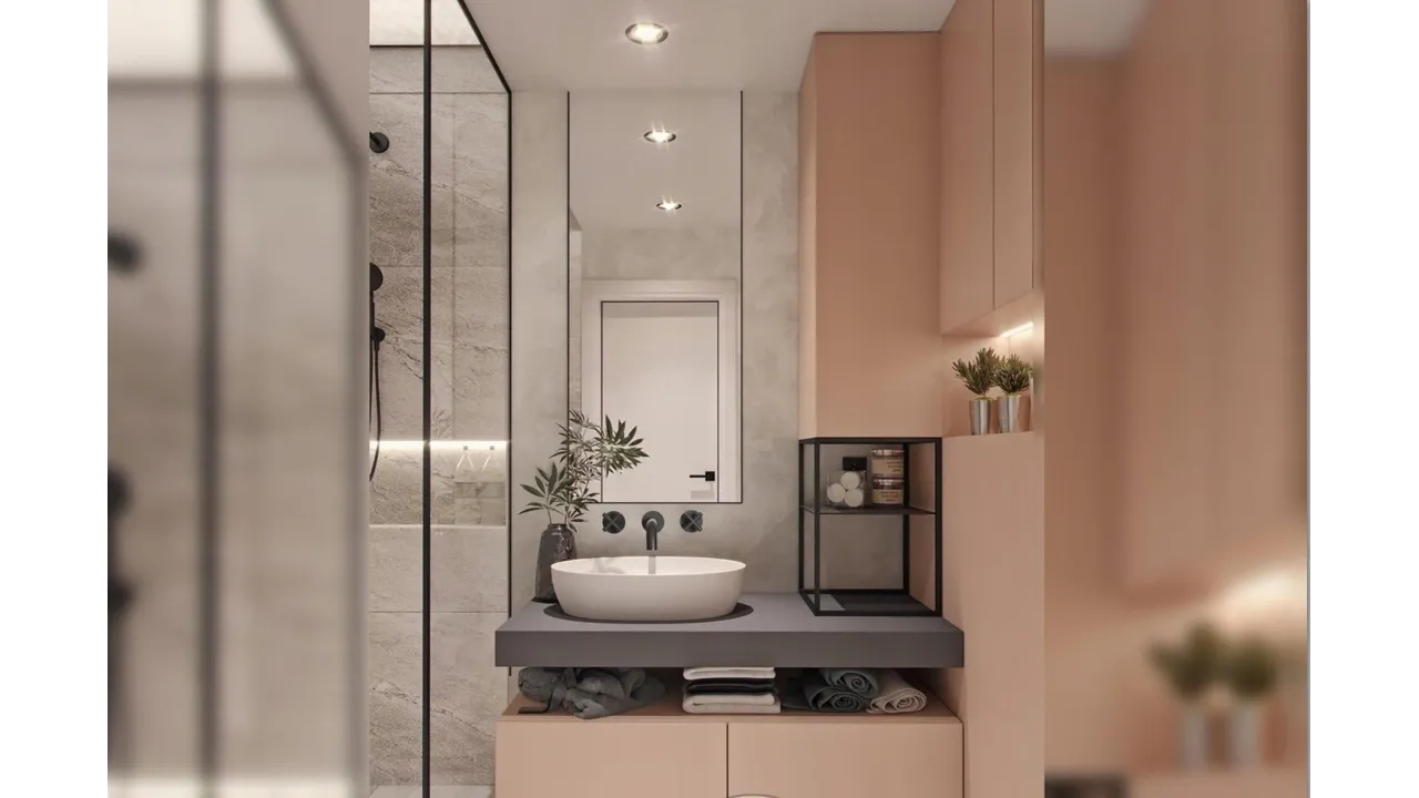 Baterie chiuvetă culoare negru mat înălțime 6.2 cm material alamă model Exit Black [3]