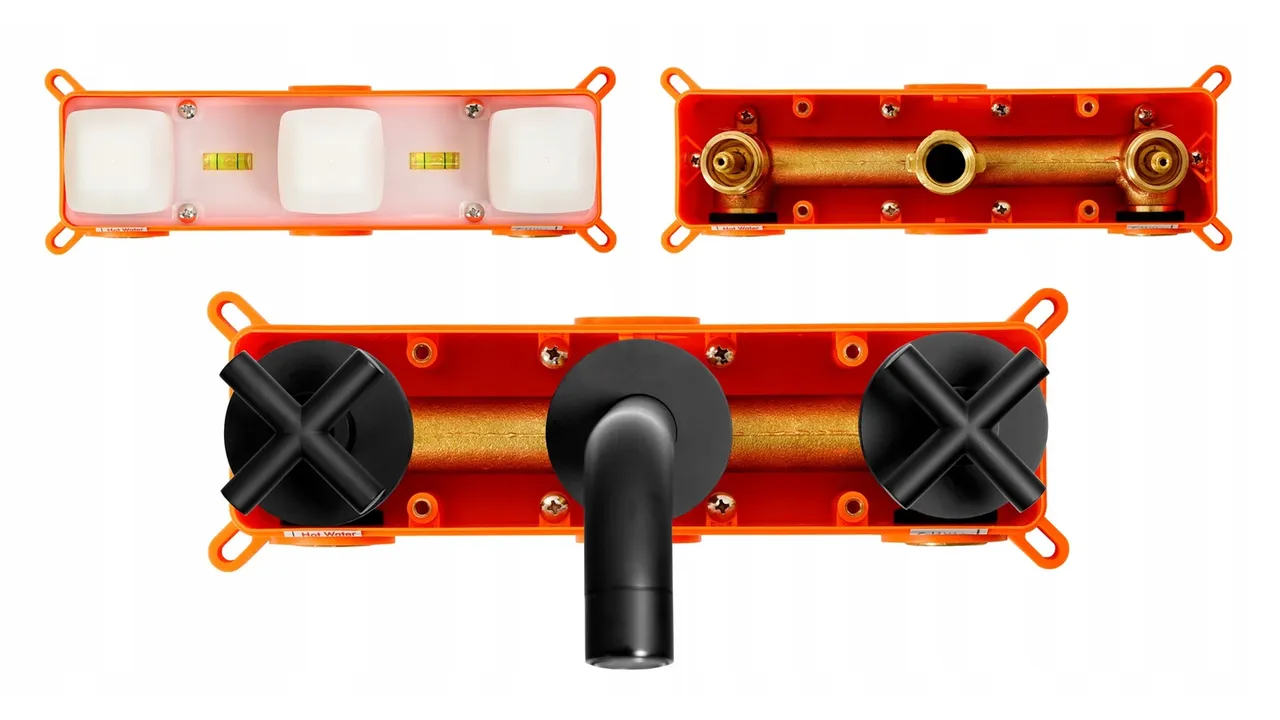 Baterie chiuvetă culoare negru mat înălțime 6.2 cm material alamă model Exit Black [5]