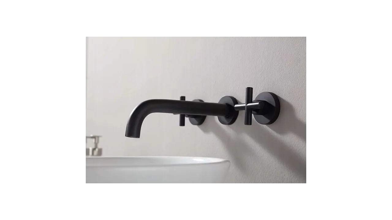 Baterie chiuvetă culoare negru mat înălțime 6.2 cm material alamă model Exit Black [2]