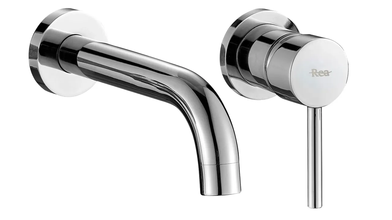 Baterie lavoar culoare crom înălțime 11 cm material alamă model Lungo Chrome