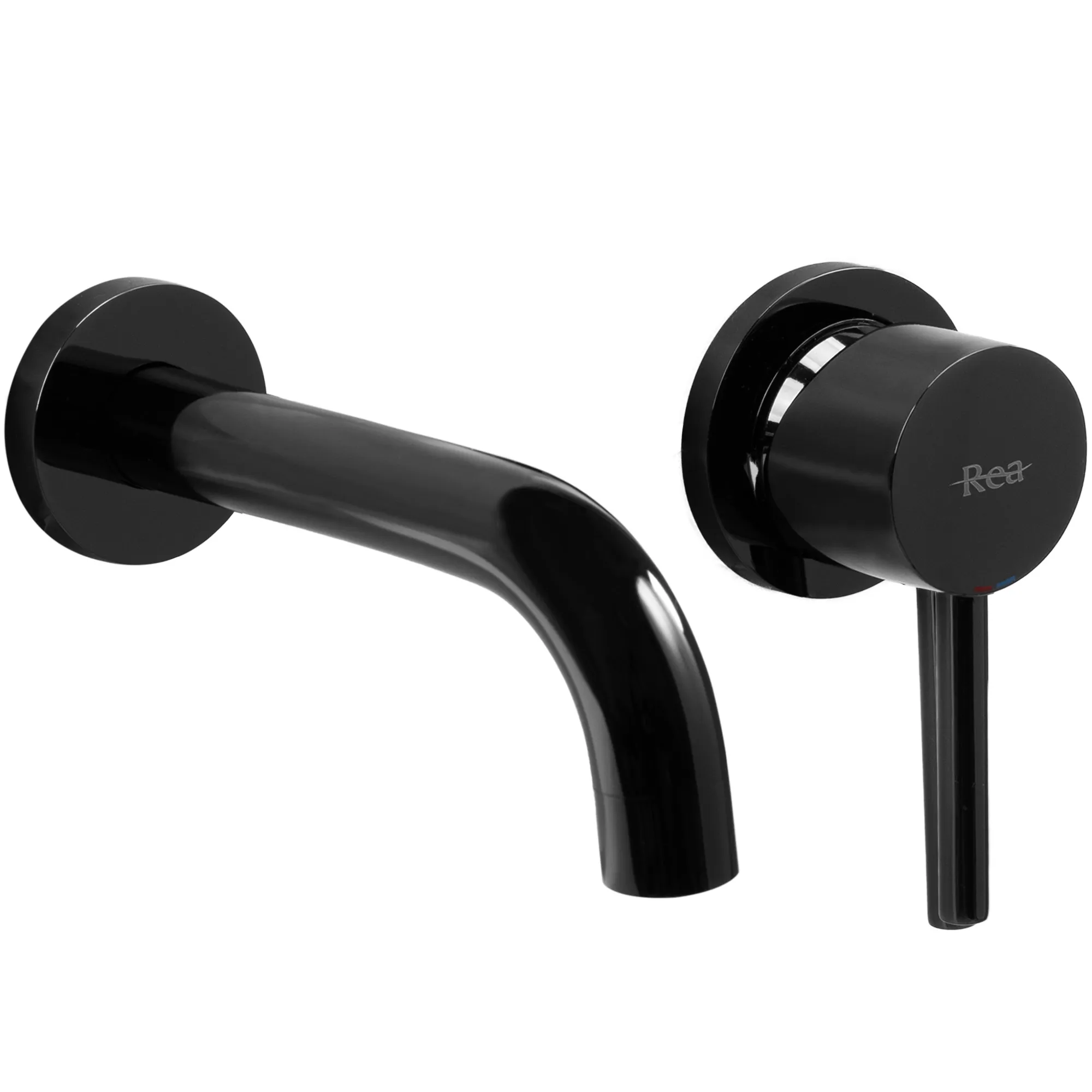 Baterie lavoar culoare negru metalic înălțime 10 cm material alamă model Lungo Black Metallic