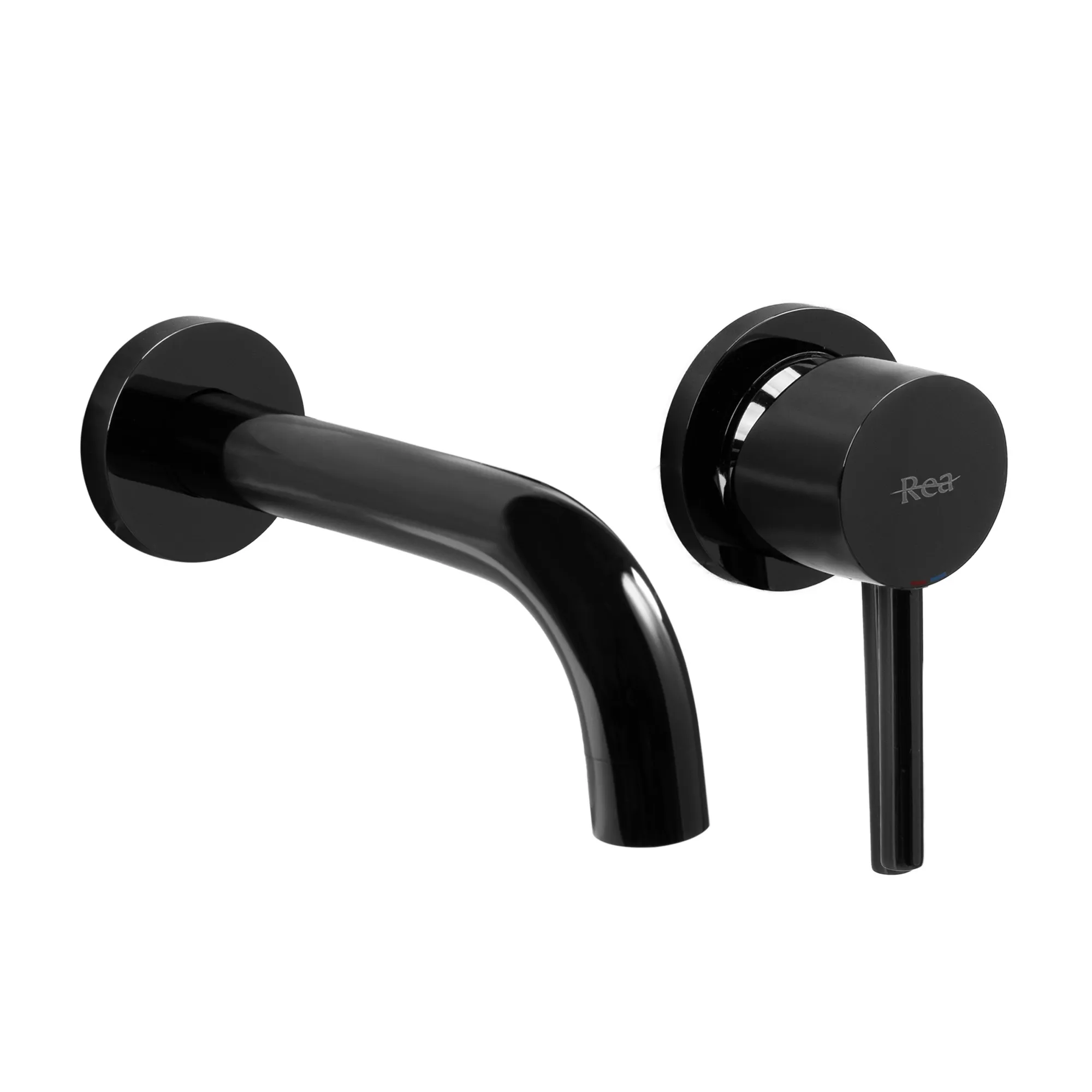 Baterie lavoar culoare negru metalic înălțime 10 cm material alamă model Lungo Black Metallic [1]