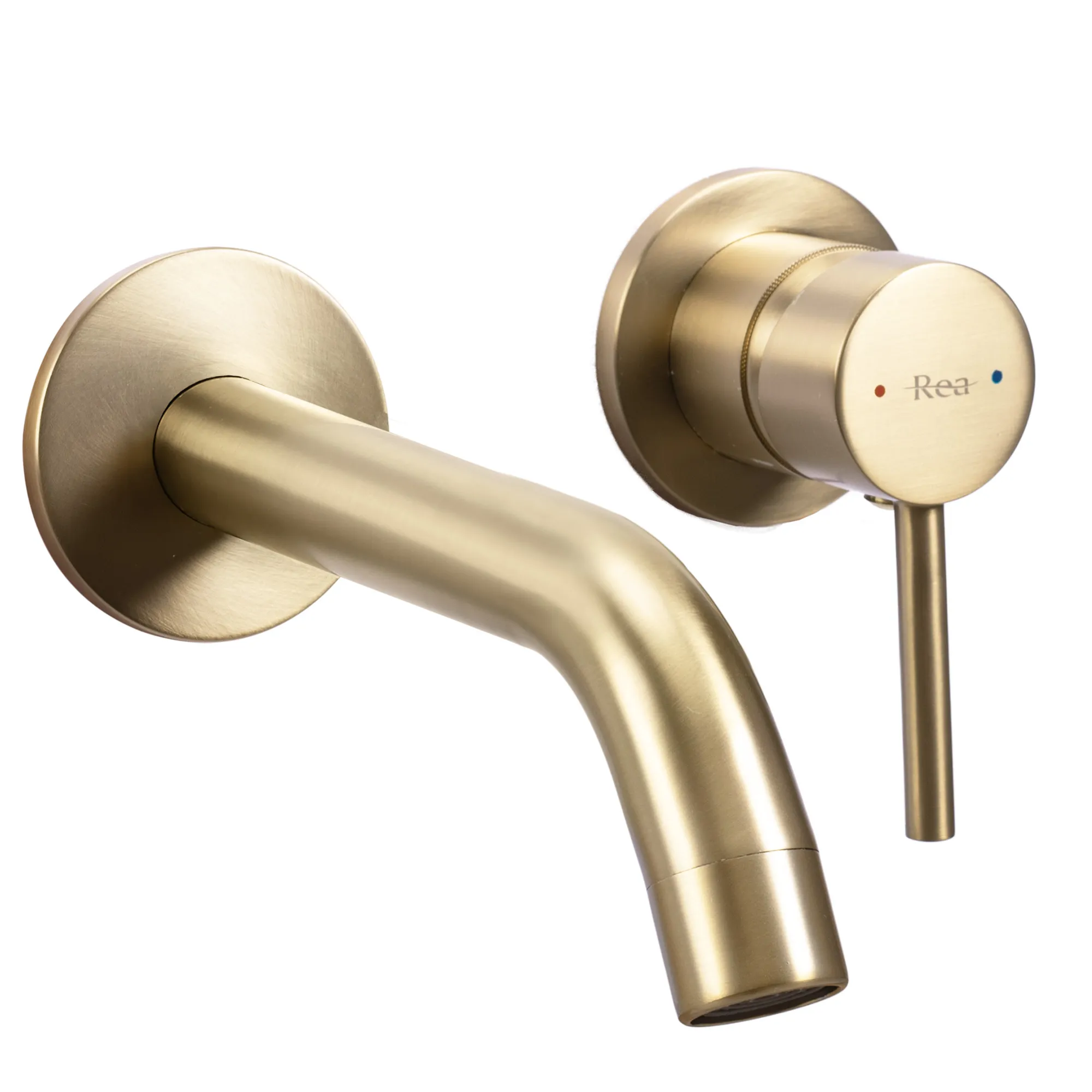 Baterie lavoar culoare auriu periat înălțime 10 cm material alamă model Owen Gold Brushed