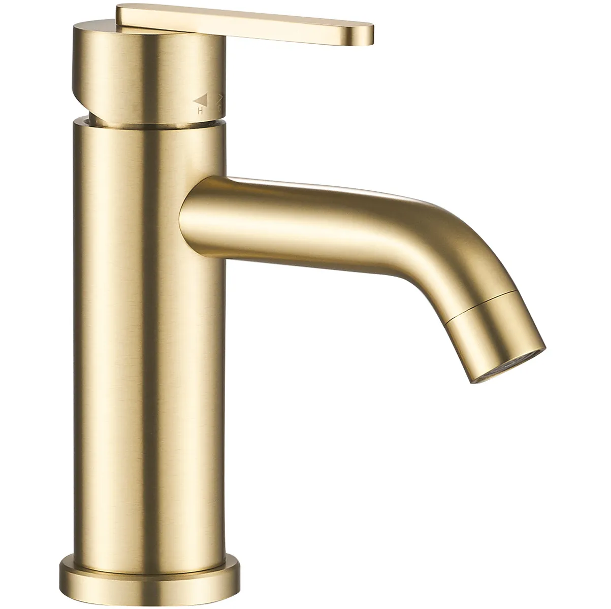 BATERII SANITARE - Baterie lavoar culoare auriu periat înălțime 17.5 cm model Ontario Gold Brushed Low