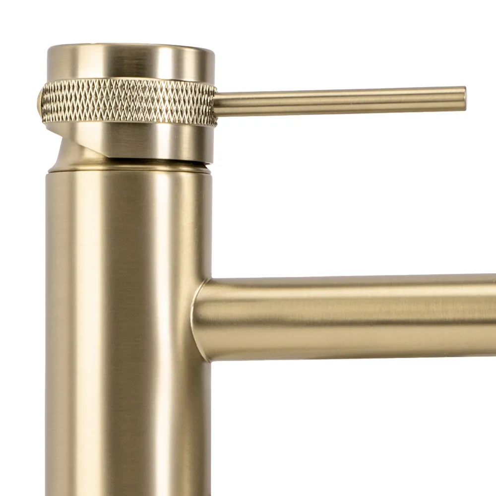 Baterie lavoar culoare auriu periat înălțime 16 cm material alamă model Lungo Grip Brush Gold Low [5]