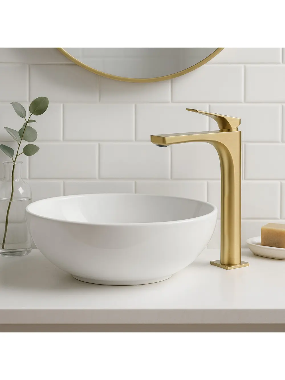 Baterie lavoar culoare auriu periat înălțime 27 cm model Joe Brushed Gold High [1]