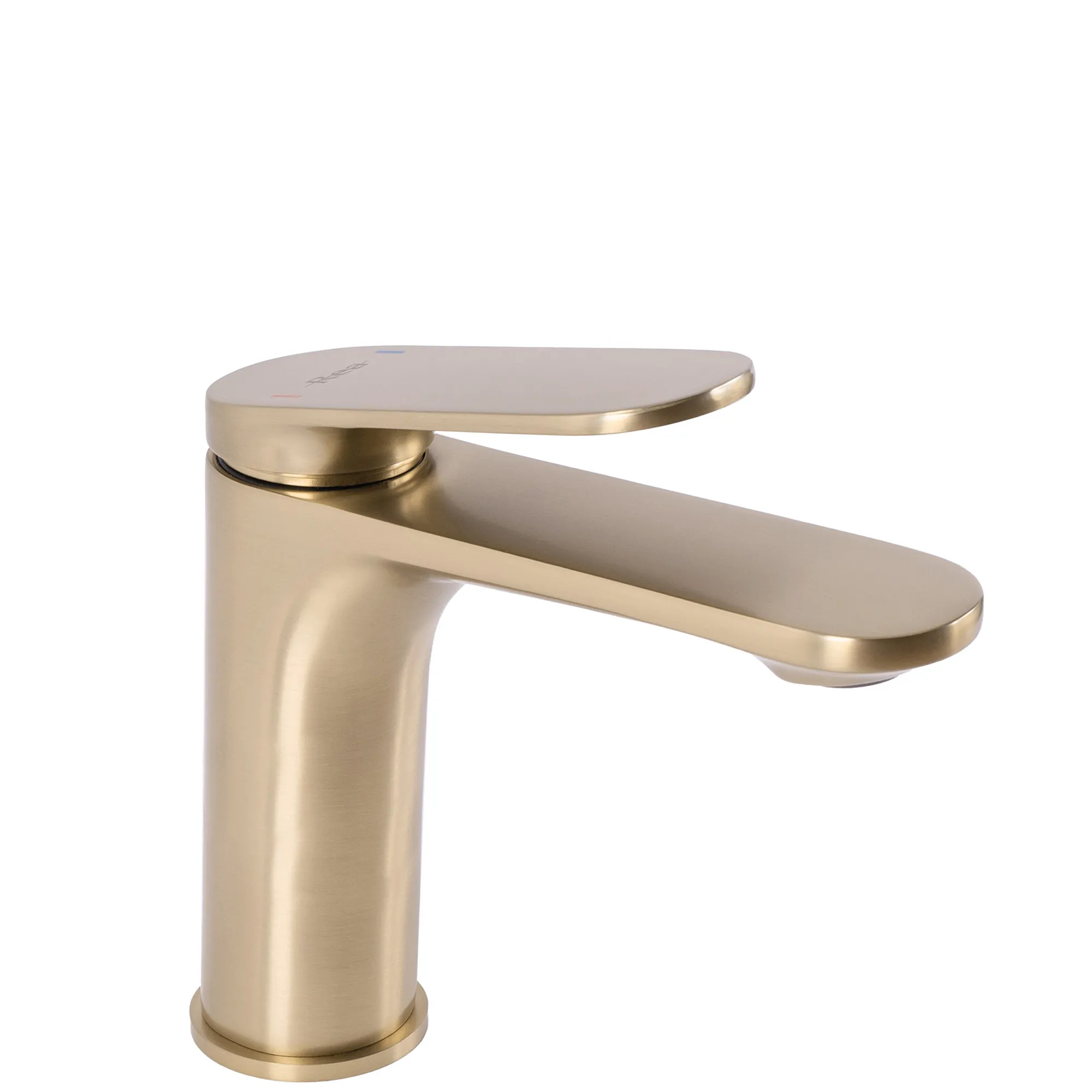 Baterii chiuvetă - Baterie lavoar culoare auriu periat înălțime 15 cm material alamă model Marco Gold Brushed Low