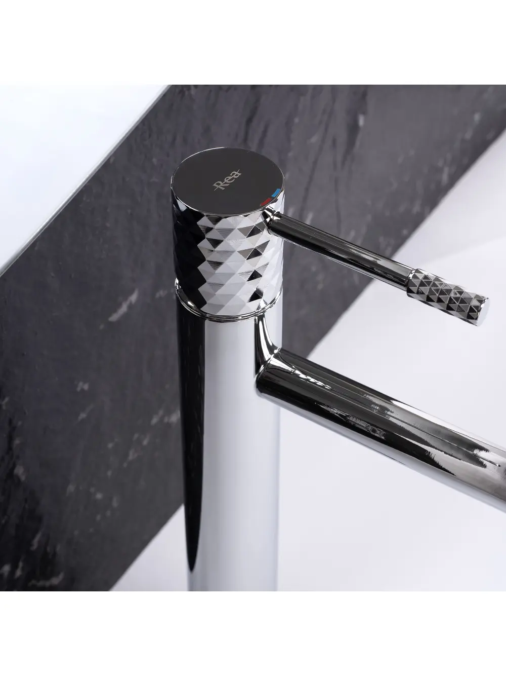 Baterie lavoar culoare crom înălțime 30 cm model Lungo Diamond Chrome High [1]