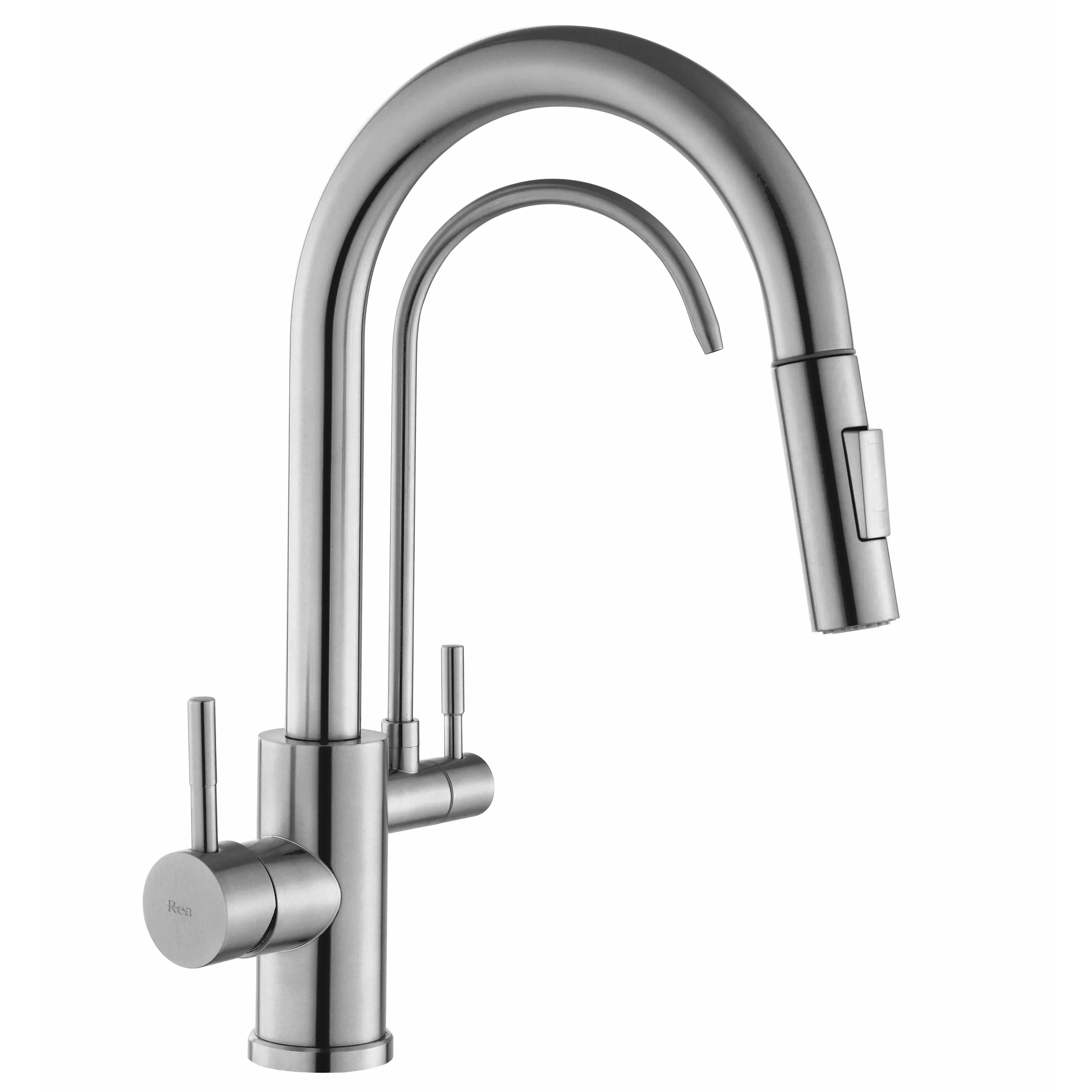 Baterii chiuvetă - Baterie bucătărie culoare nichel periat înălțime 37 cm material alamă model Eco Fresh Brush Nickel