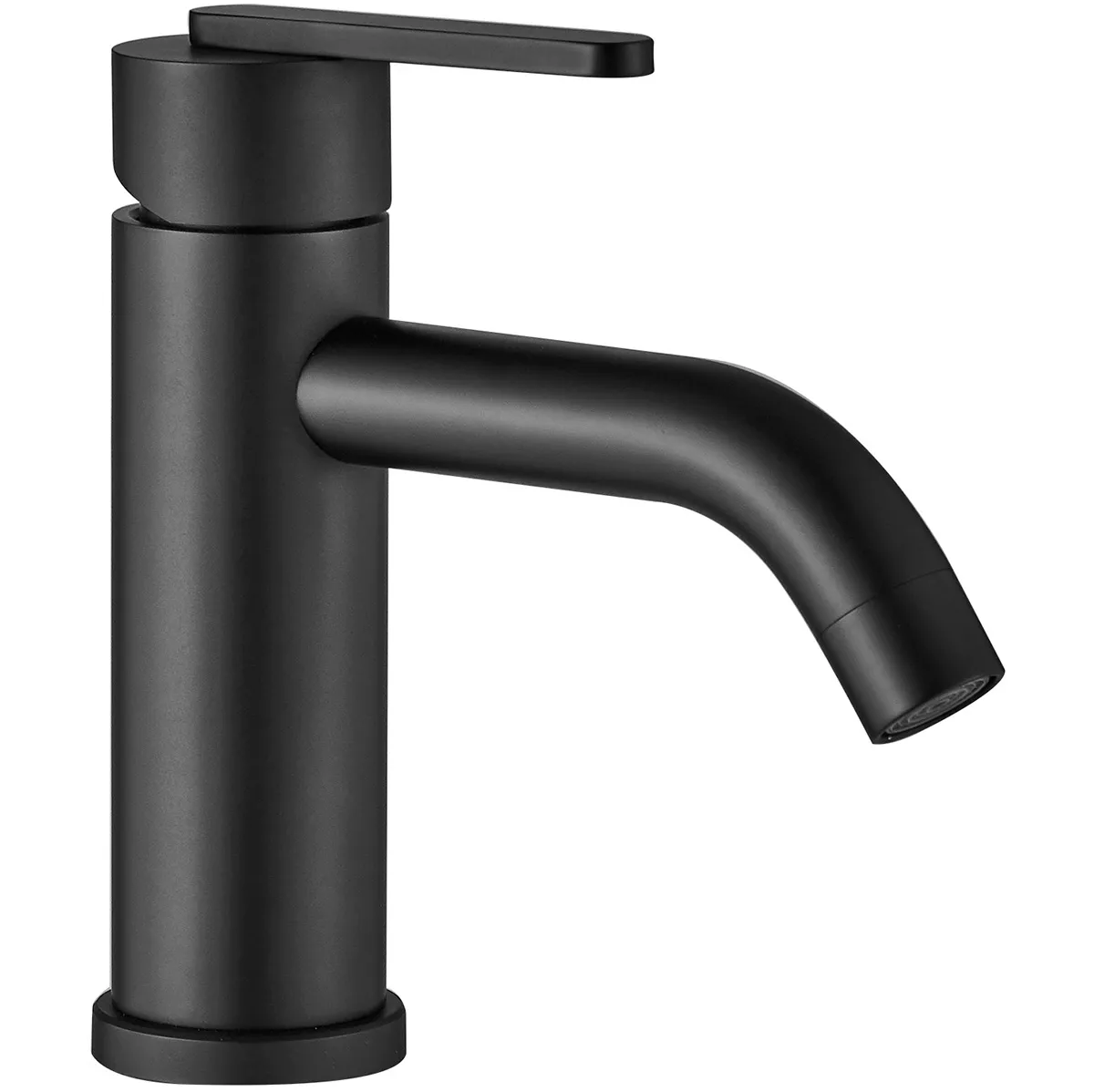 BATERII SANITARE - Baterie lavoar culoare negru mat înălțime 17.5 cm model Ontario Black Low