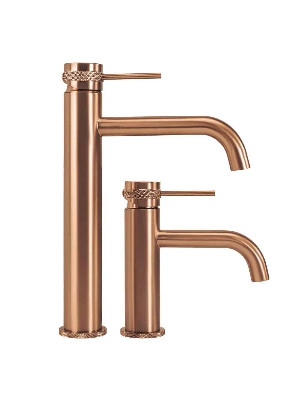 Baterie lavoar finisaj cupru periat înălțime 16.5 cm material alamă model Lungo Grip Brushed Copper Low [3]