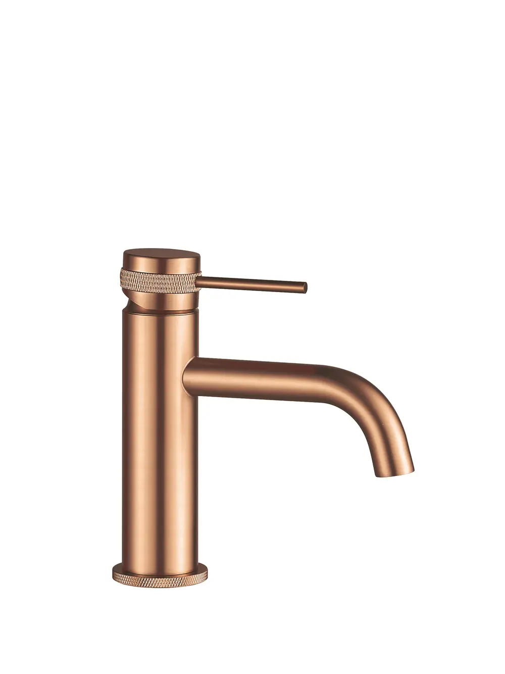 Baterie lavoar finisaj cupru periat înălțime 16.5 cm material alamă model Lungo Grip Brushed Copper Low [1]