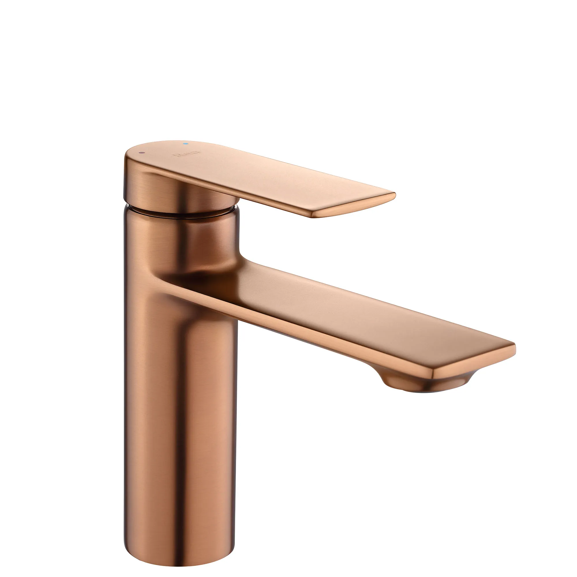 BATERII SANITARE - Baterie lavoar finisaj cupru periat înălțime 15 cm material alamă model Storm Copper Brushed Low