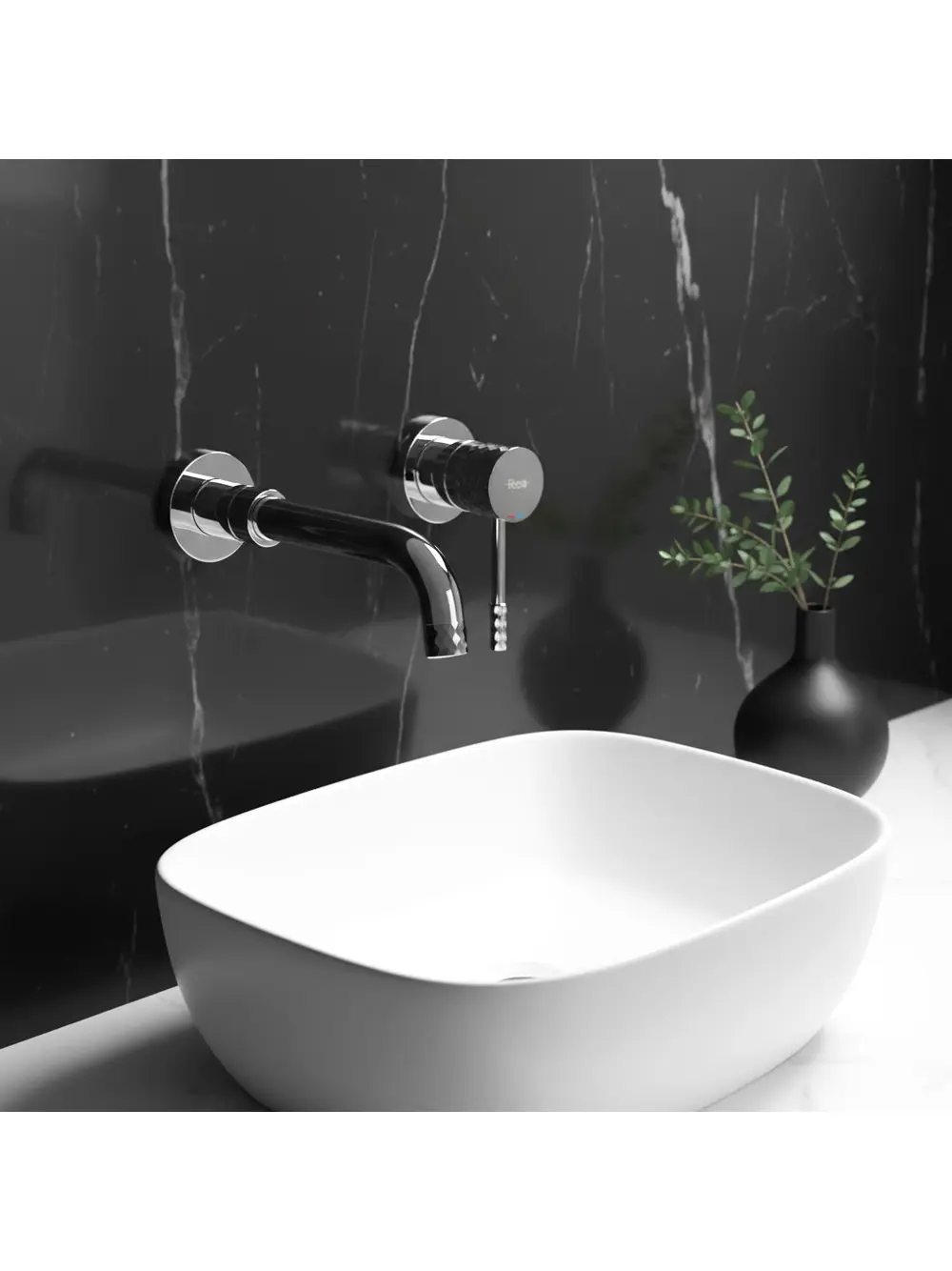 Baterie lavoar încastrată finisaj crom lucios model Lungo Diamond Chrom [3]