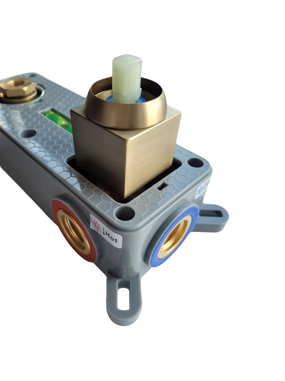 Baterie lavoar încastrată finisaj auriu periat material alamă model Joe Gold Brush [5]