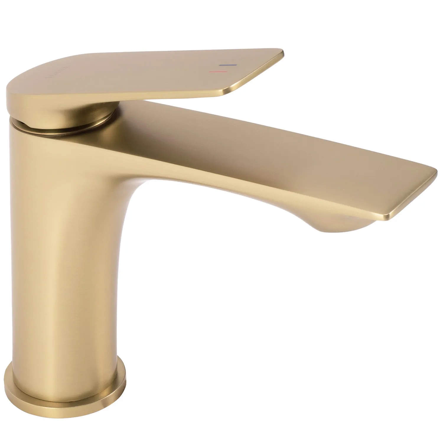 Baterii chiuvetă - Baterie chiuvetă culoare auriu periat înălțime 16 cm material alamă model Avalon Brushed Gold Low