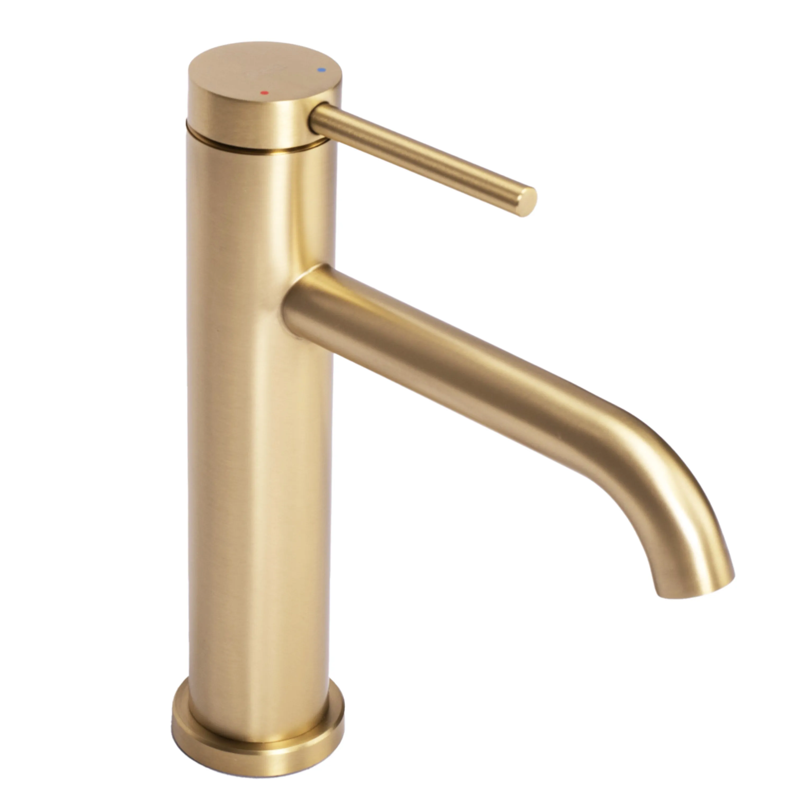 Baterie chiuvetă culoare auriu periat înălțime 20.5 cm material alamă model Clif Gold Brushed Low