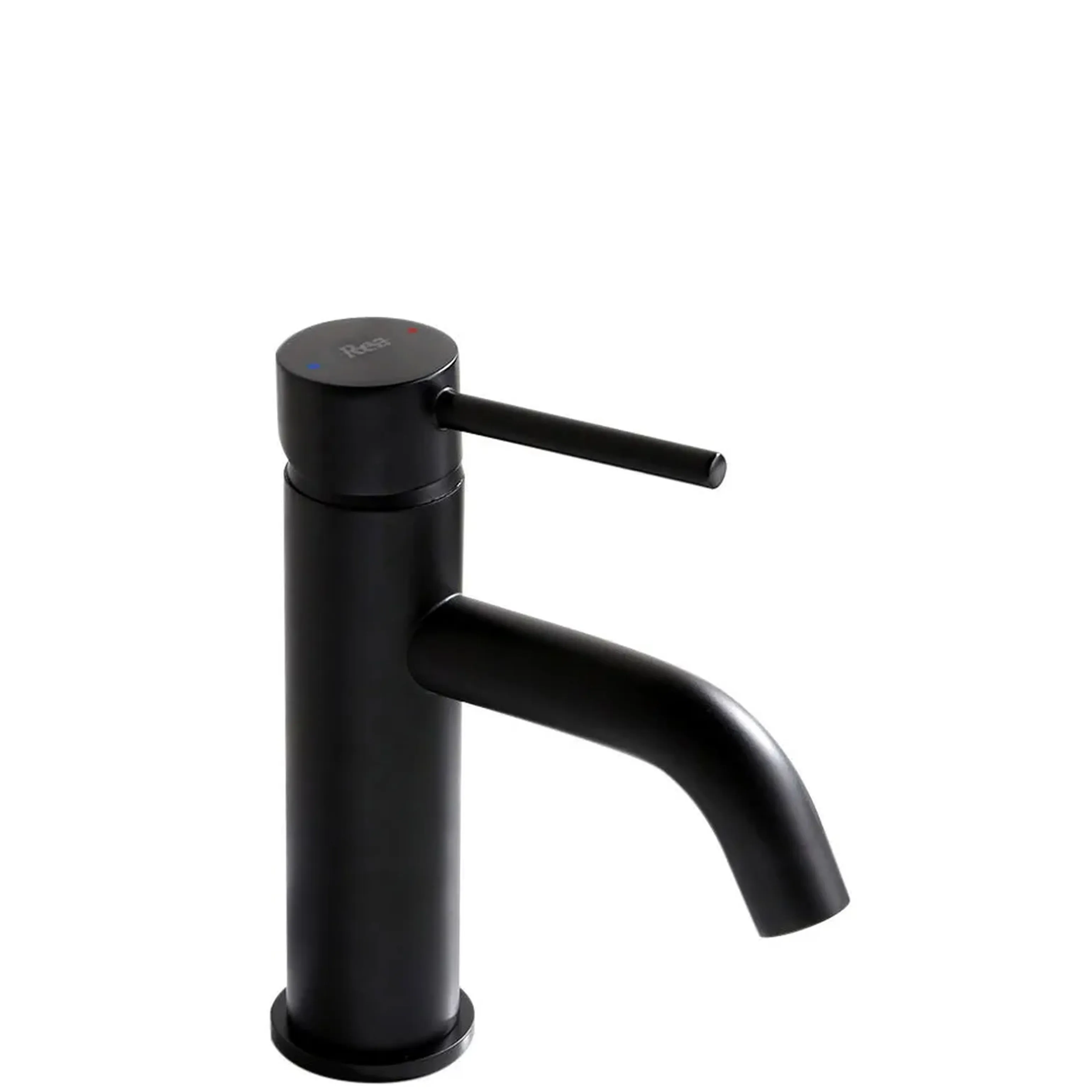 Baterie lavoar culoare neagră înălțime 16.5 cm material alamă model Lungo Black Low