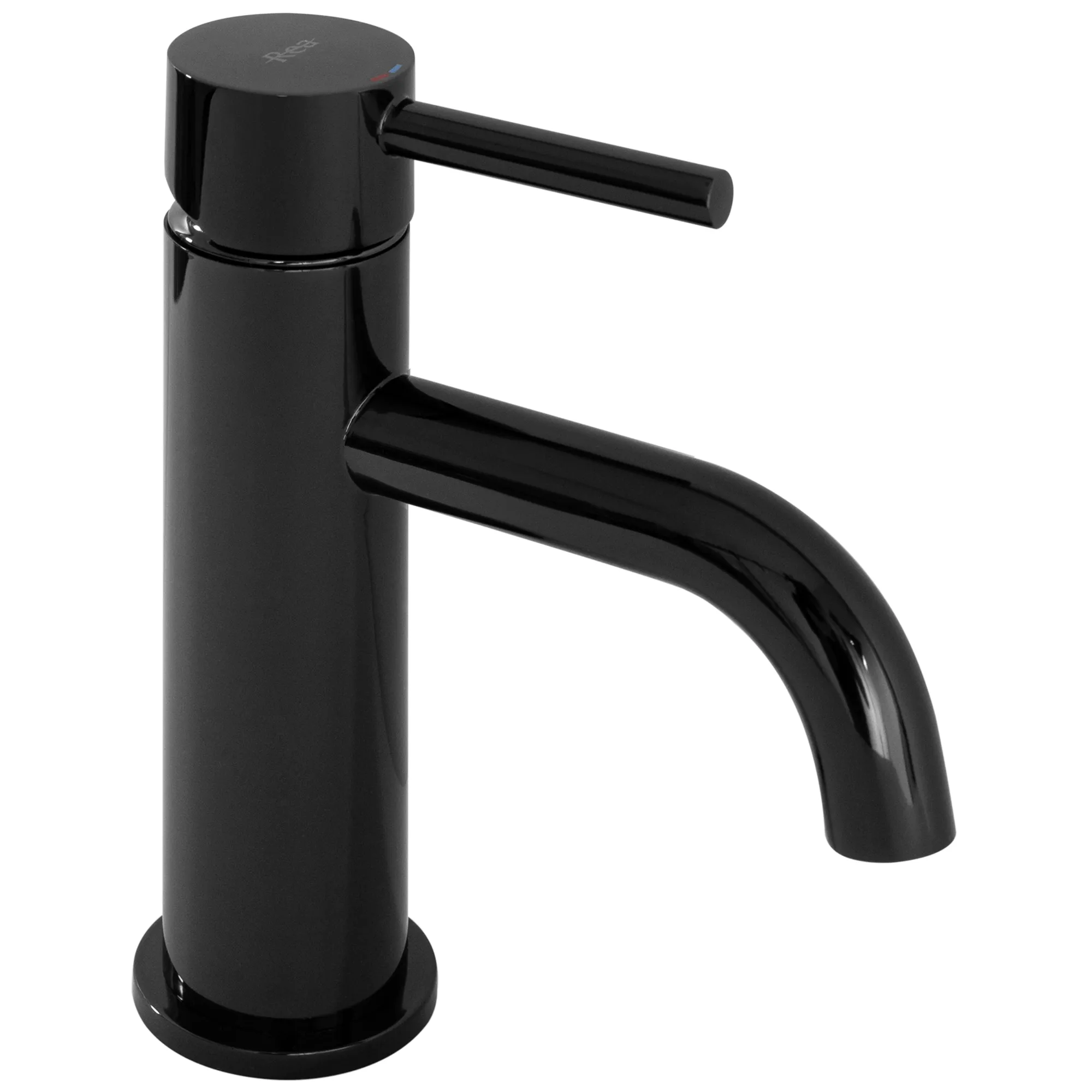 BATERII SANITARE - Baterie chiuvetă culoare negru lucios înălțime 16.5 cm material alamă model Lungo Black Metalic Low