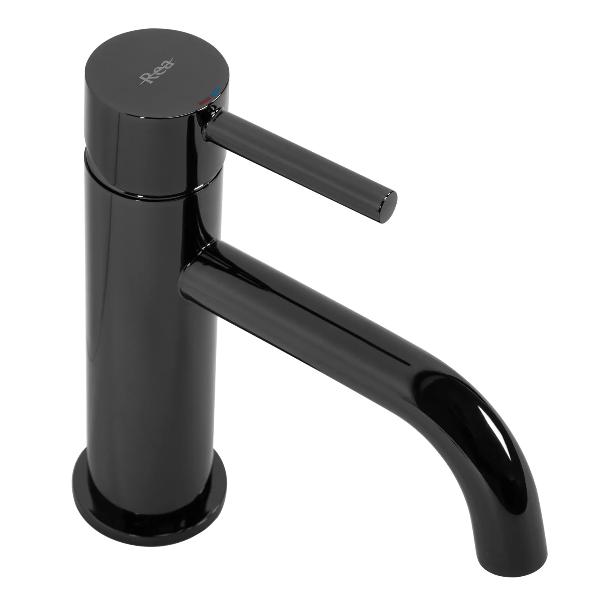 Baterie chiuvetă culoare negru lucios înălțime 16.5 cm material alamă model Lungo Black Metalic Low [1]