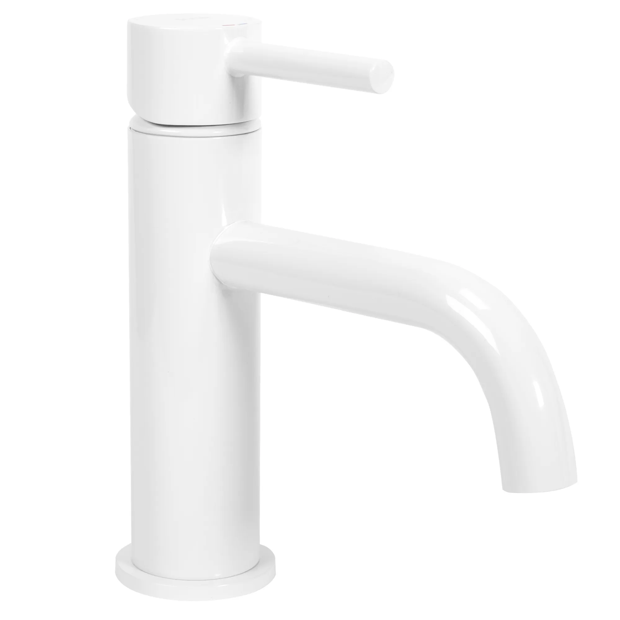 Baterii chiuvetă - Baterie chiuvetă culoare albă înălțime 17 cm material alamă model Lungo White Low