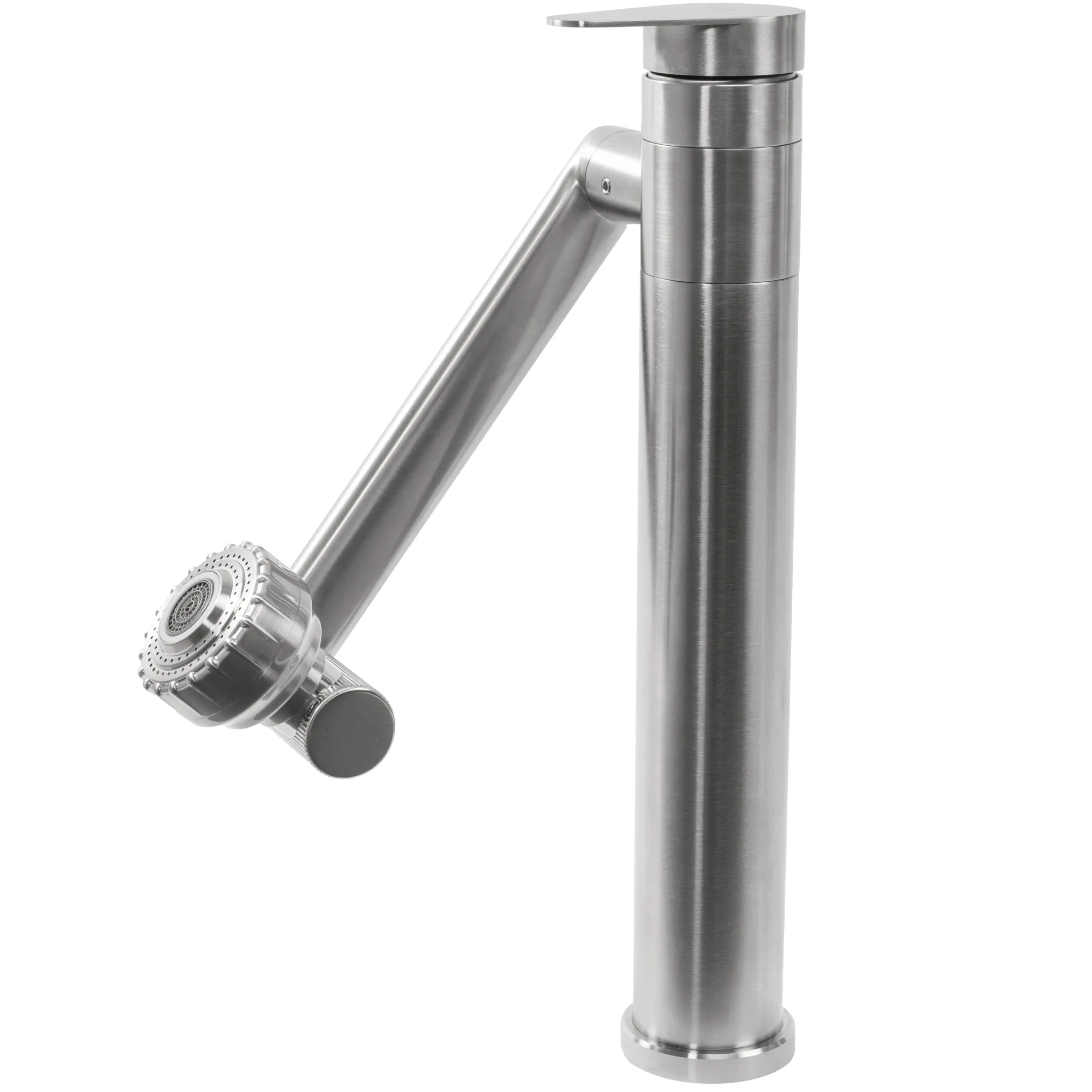 Baterie lavoar culoare crom înălțime 31 cm material alamă model Paco Chrome Brushed High [2]