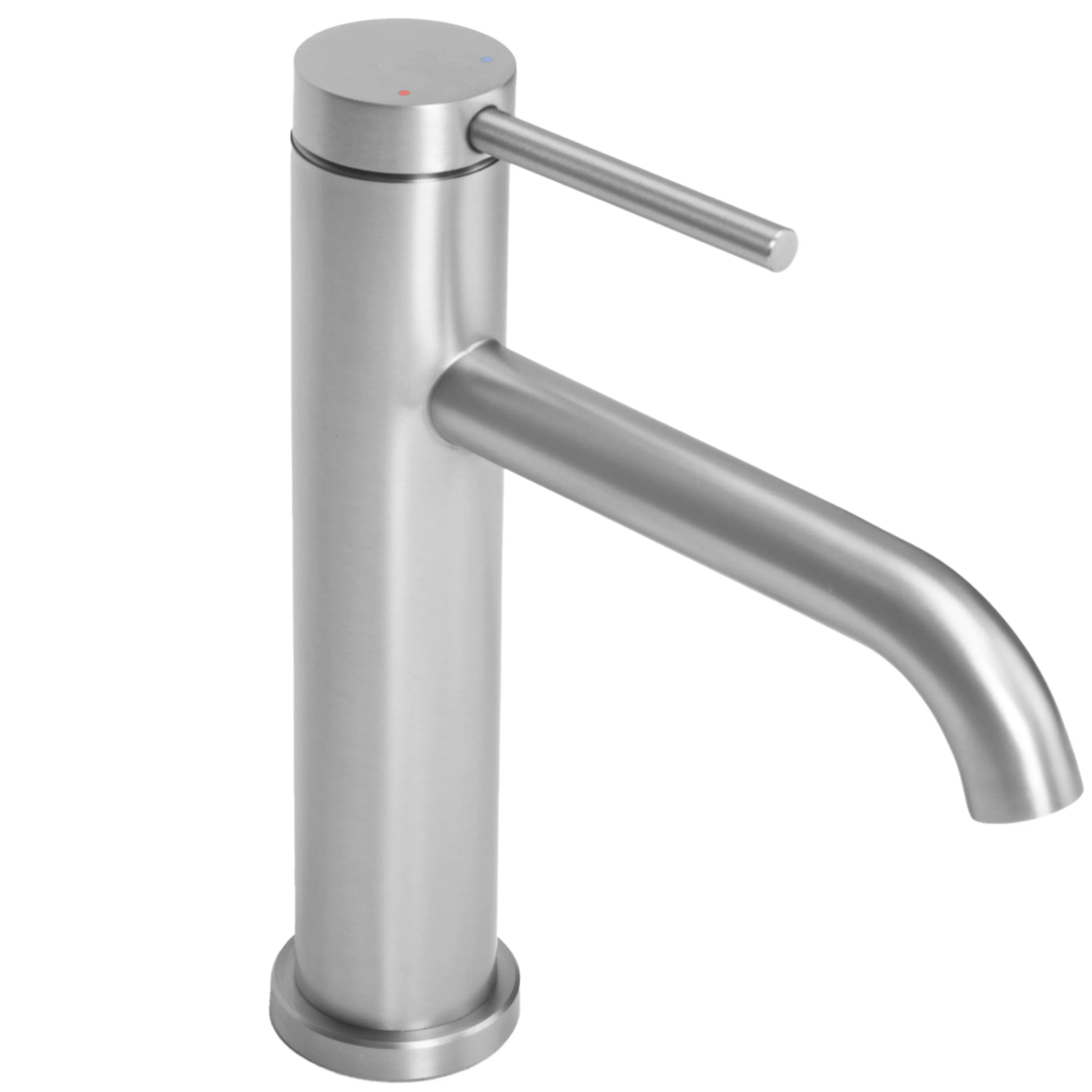 Baterii chiuvetă - Baterie lavoar culoare crom periat înălțime 20.5 cm material alamă model Clif Nikiel Low