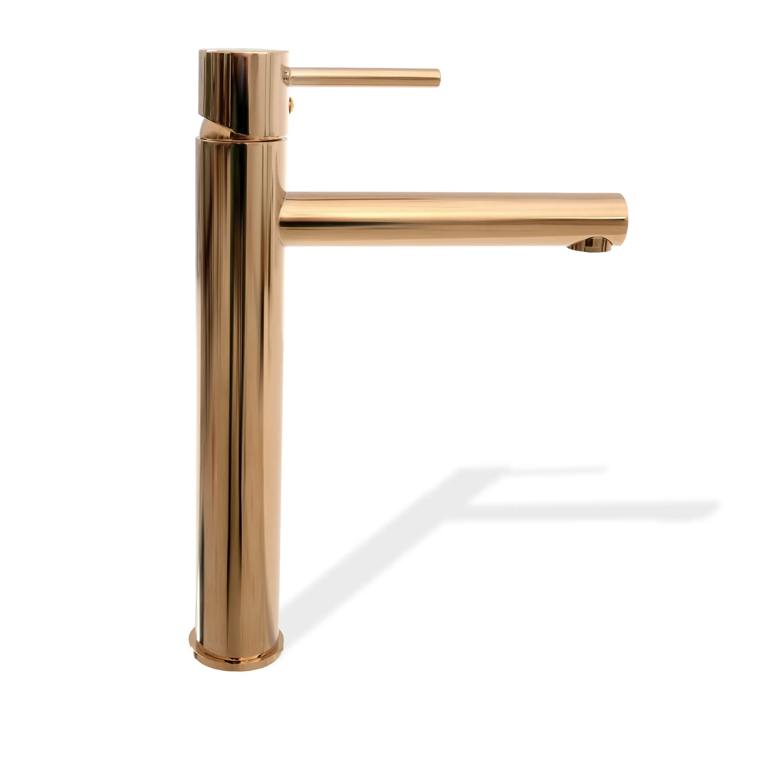Baterii chiuvetă - Baterie lavoar culoare auriu înălțime 31.5 cm material alamă model Tess Rose Gold