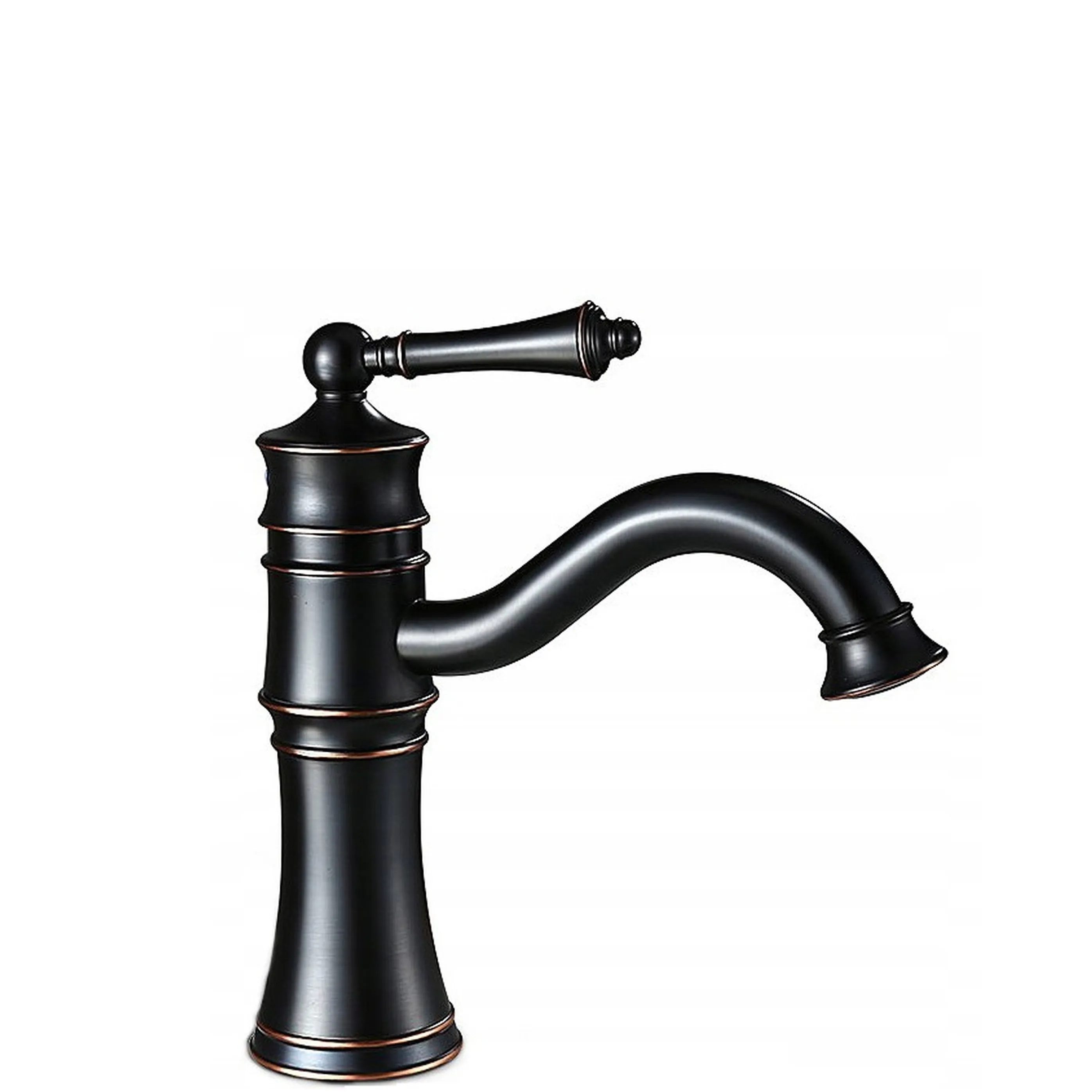 Baterii chiuvetă - Baterie chiuvetă culoare neagră înălțime 21.5 cm material alamă model Vintage Old Black Low