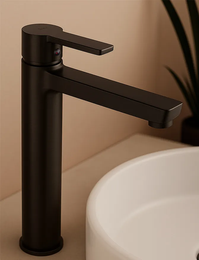 Baterie pentru chiuvetă finisaj titanium înălțime 28.5 cm model Argus Titanium High [3]