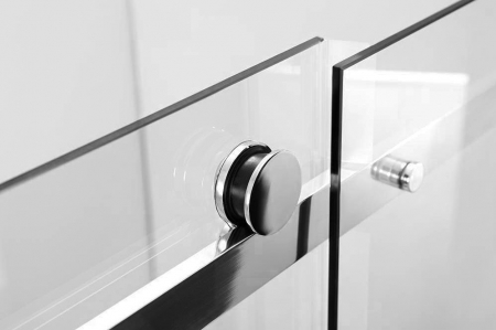 Cabină de duș culisantă  de colț mărime 100x80 cm culoare crom lucios sticlă securizată de 6 mm model Marten Chrome [6]