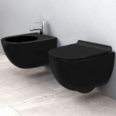 Bideu suspendabil culoare negru lucios model Carlo Mini Black - Rea [1]