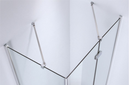 Cabină de duș batantă de colț mărime 120x80 cm culoare crom lucios sticlă securizată de 8 mm model WST 02 [3]