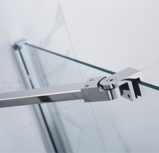Cabină duș batantă de colț mărime 90x90 cm culoare crom lucios sticlă securizată de 8 mm model WST 03 [4]
