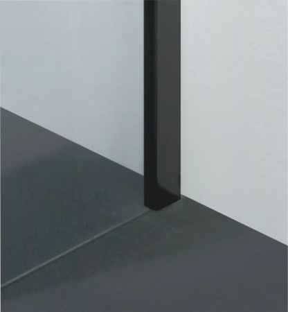 Cabină de duș culisantă de colț mărime 90x90 cm culoare negru mat sticlă securizată de 8 mm model WST 05 [4]