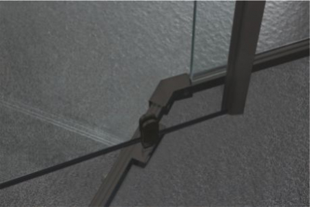 Cabină duș batantă de colț mărime 100x100 cm culoare negru mat sticlă securizată de 6 mm model WST 06 [5]