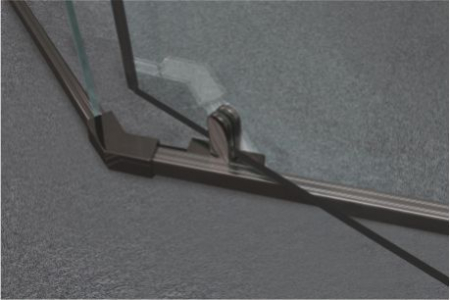 Cabină duș batantă de colț mărime 100x100 cm culoare negru mat sticlă securizată de 6 mm model WST 06 [6]