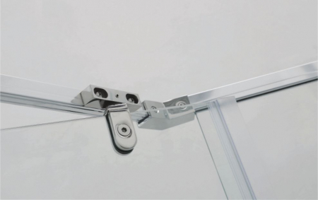 Cabină duș batantă de colț mărime 100x100 cm culoare crom lucios sticlă securizată de 6 mm model WST 06 [4]
