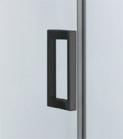 Cabină de duș culisantă de colț mărime 90x90 cm culoare negru mat sticlă securizată de 8 mm model WST 05 [3]