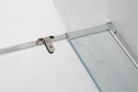 Cabină duș batantă de colț mărime 90x90 cm culoare crom lucios sticlă securizată de 6 mm model WST 09 [4]