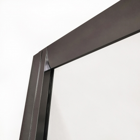 Cabină de duș culisantă de colț mărime 90x90 cm culoare negru mat sticlă securizată de 6 mm model WST 13 [4]