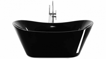 Căzi Freestanding - Cadă freestanding formă ovală 170x80x72 cm culoare neagră model Ferrano