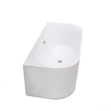 Cadă freestanding lipită de perete formă dreptunghiulară 150x80 cm culoare albă model Armonia [5]