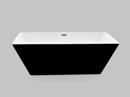 Cadă freestanding formă dreptunghiulară 178x80x58 cm culoare alb și negru model Hanna [1]