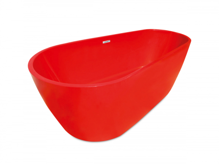 Cadă freestanding formă ovală 171x81x60 cm culoare roșie model Milea [1]