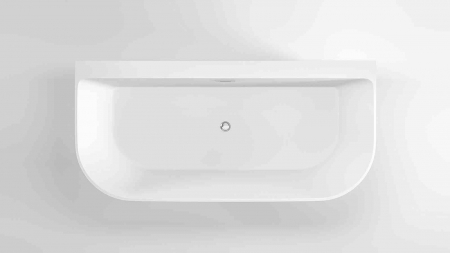 Cadă freestanding lipită de perete mărime 170x80x58 cm culoare albă formă dreptunghiulară model Olimpia White [2]