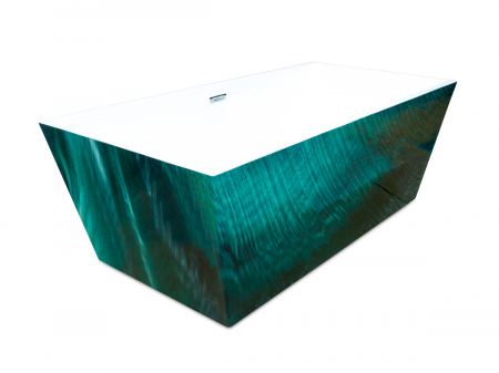 Cadă freestanding formă dreptunghiulară 170x80x59 cm culoare alb și verde model Perla [1]