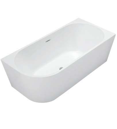 Căzi de baie pe colț - Cadă freestanding lipită de perete partea dreaptă mărime 169x80 cm culoare albă formă dreptunghiulară model Sydney White