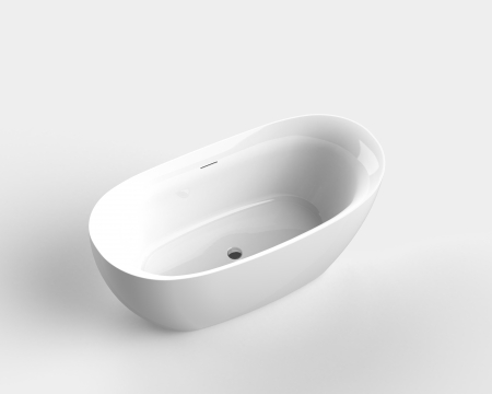 PROMOȚII - Cadă freestanding formă ovală 160x75x63 cm culoare albă model AT814