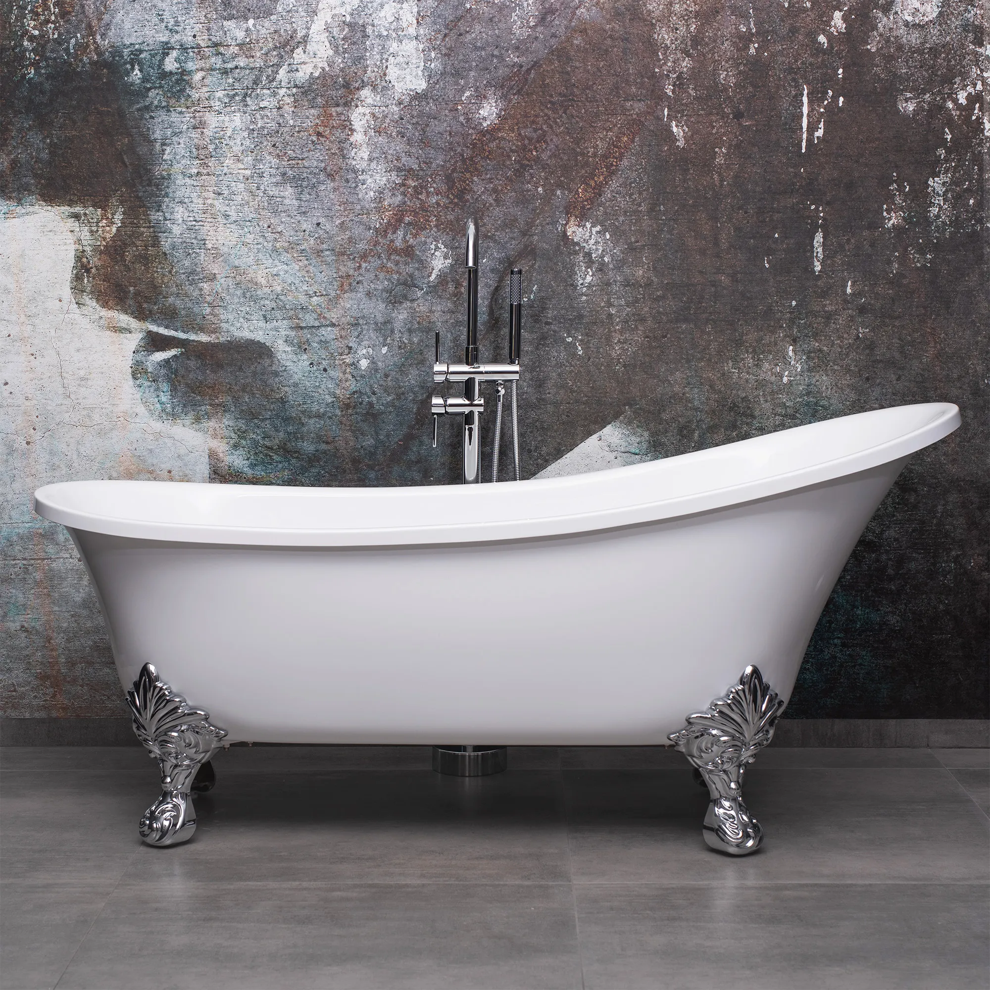 Cadă freestanding formă ovală 174x71x79 cm culoare albă model Sparta [1]